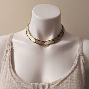Vintage Tifari gold color metal necklace